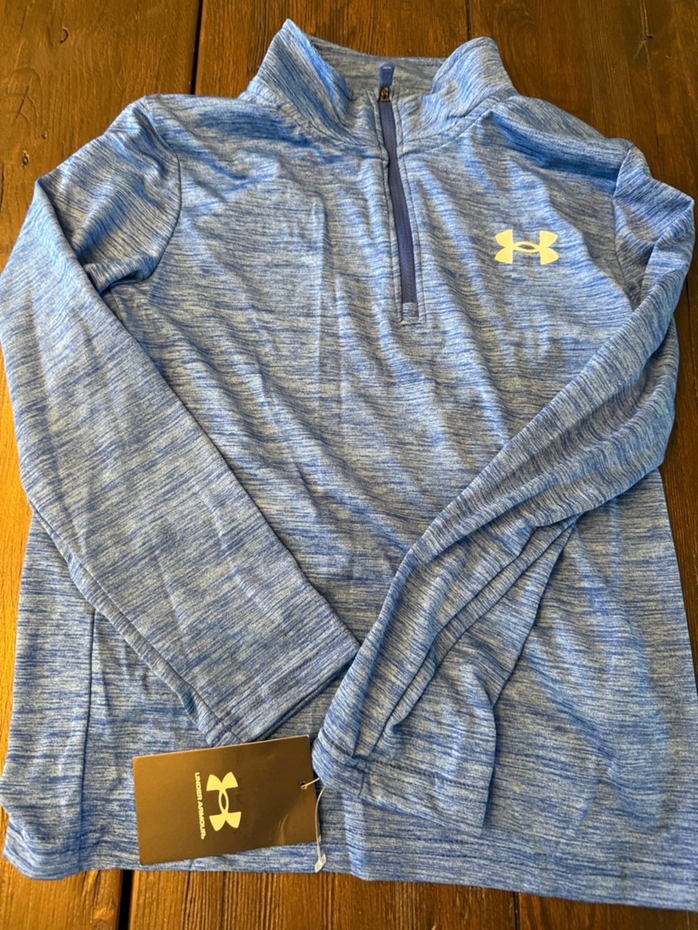Under Armour Light Blue Heathered Half-Zip Pullover